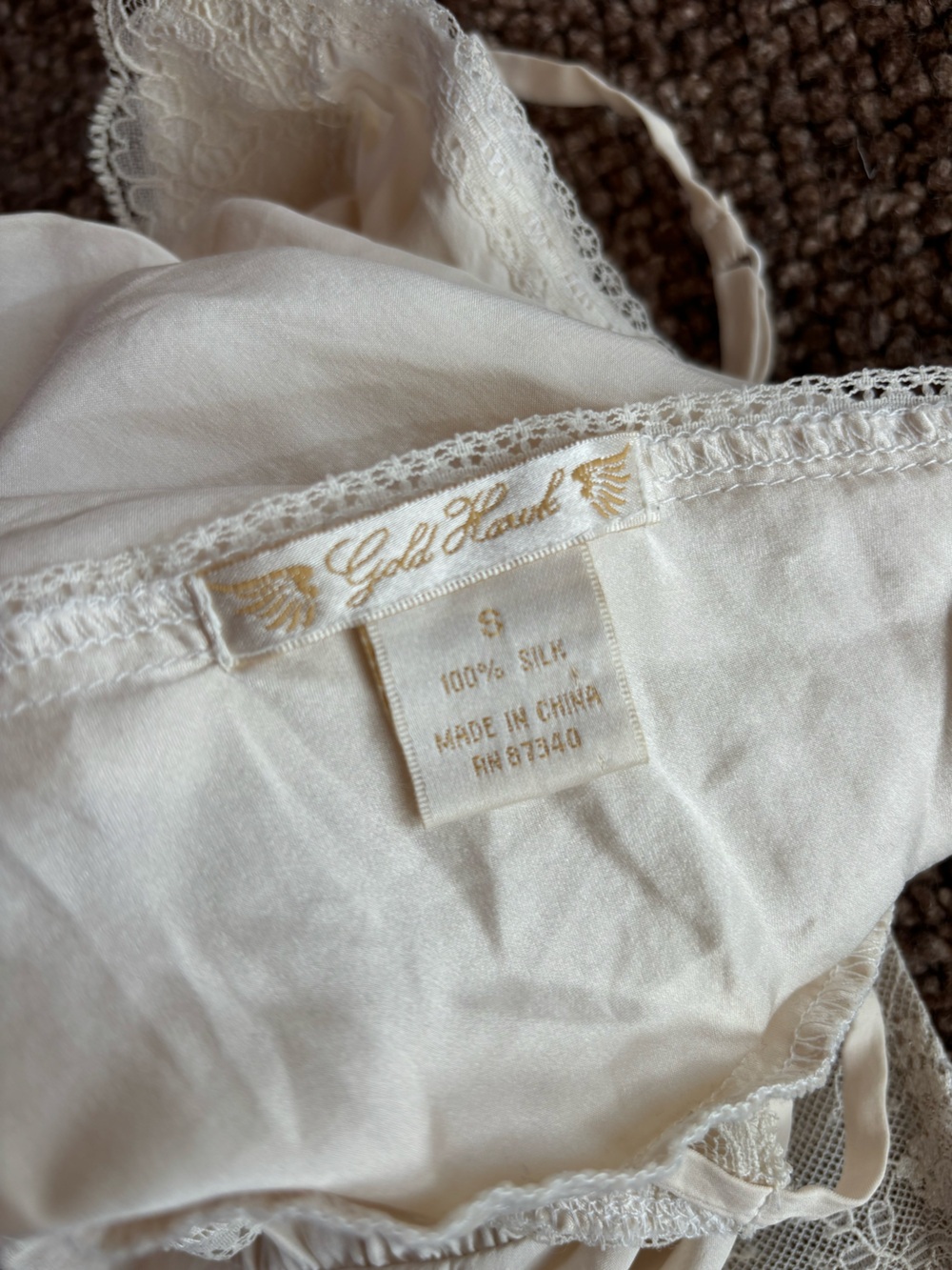 Vintage Silk Lace-Trimmed Slip - Picture 3 of 9